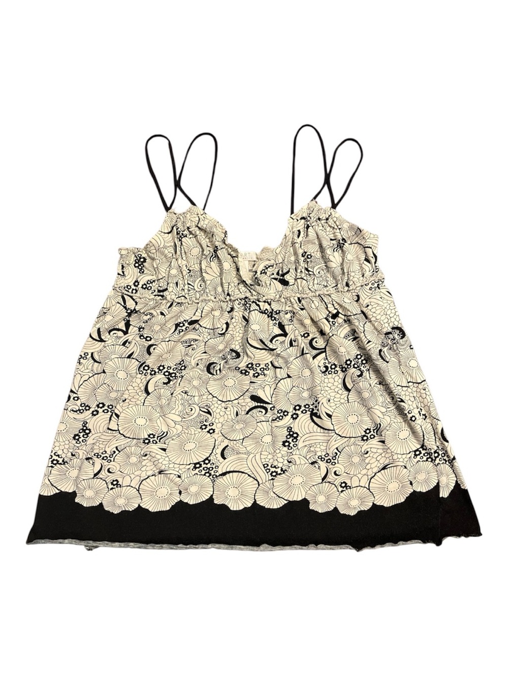 Tart Black & Cream Floral Sleep Lounge Cami Top – Size M